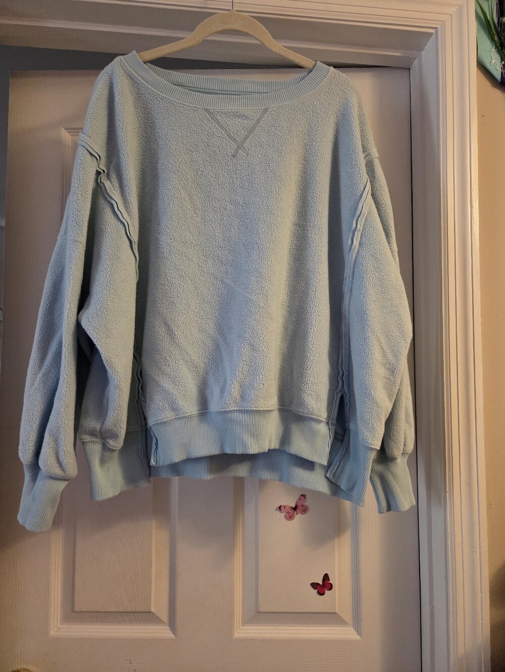 American Eagle Small Baggy Blue "Inside Out" Sweater